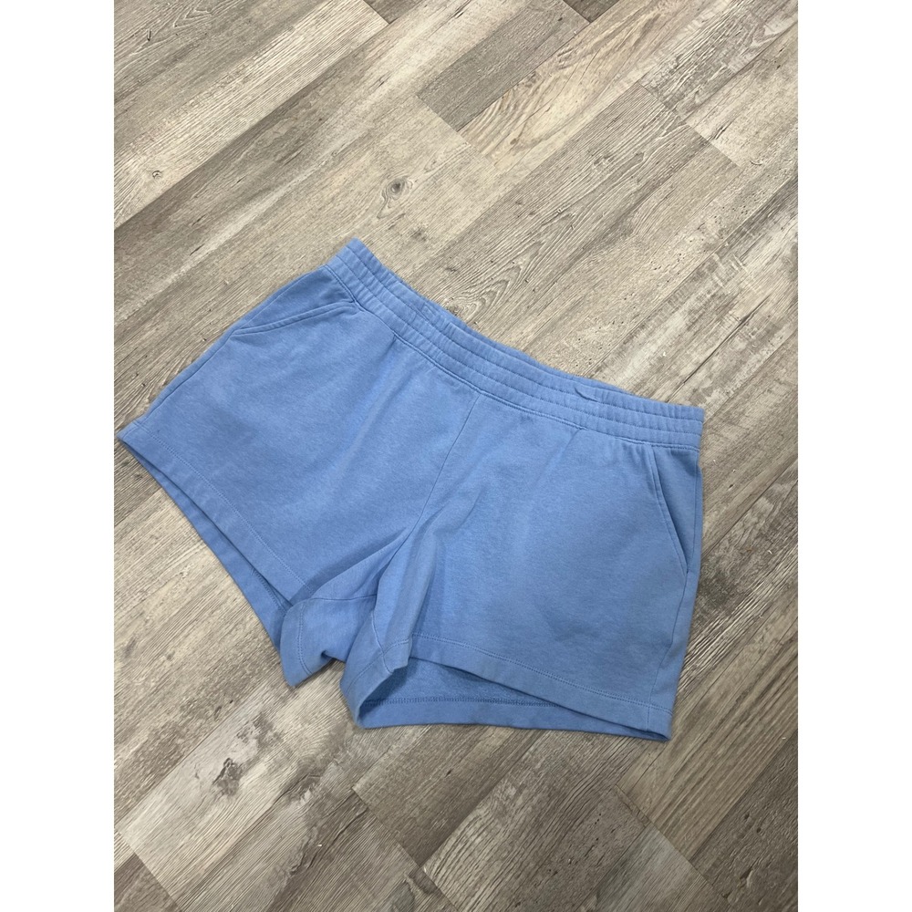 Maurices Blue Fleece Lounge Shorts Womens 0X Plus Size Elastic Waist Pockets